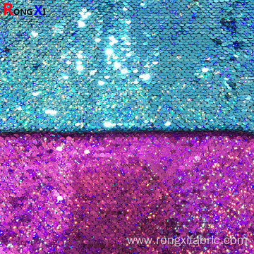 5MM Dream laser bling navy blue sequin fabric